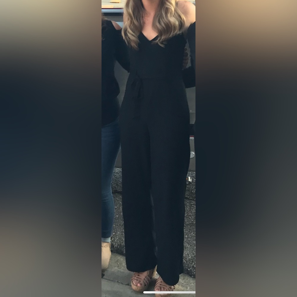Spaghetti strap wide leg jumpsuit